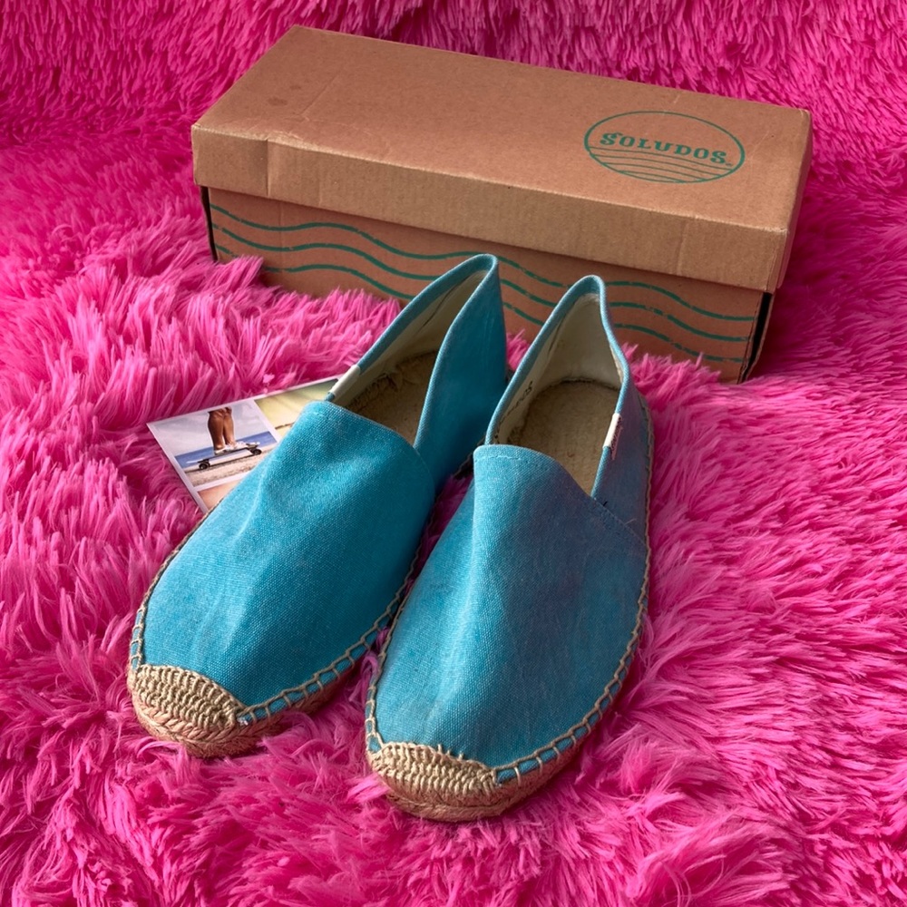 Soludos Dali Sea Blue espadrilles size 10